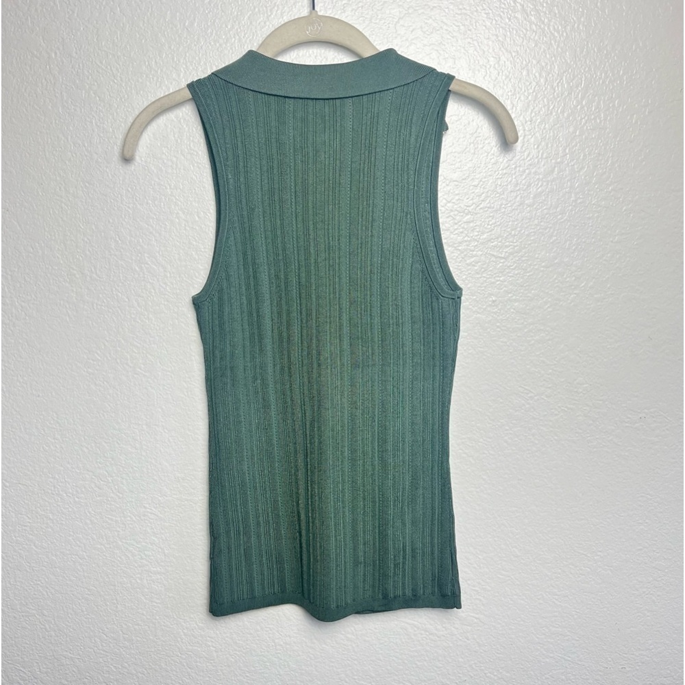 White House Black Market Rosemary Half Zip Rib Halter Sweater Tank Size M - Picture 5 of 8